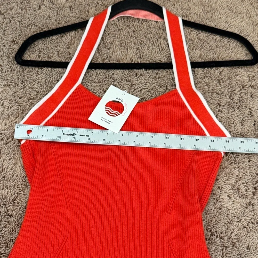 NWT new medium Anthropologie daily practice full speed halter dress knit red